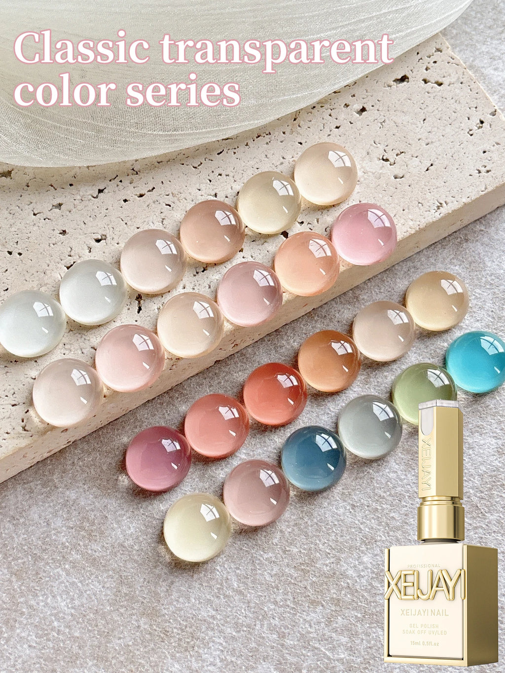 Luxe Glass-Skin Jelly Gel Collection - 24 High-Gloss Shades