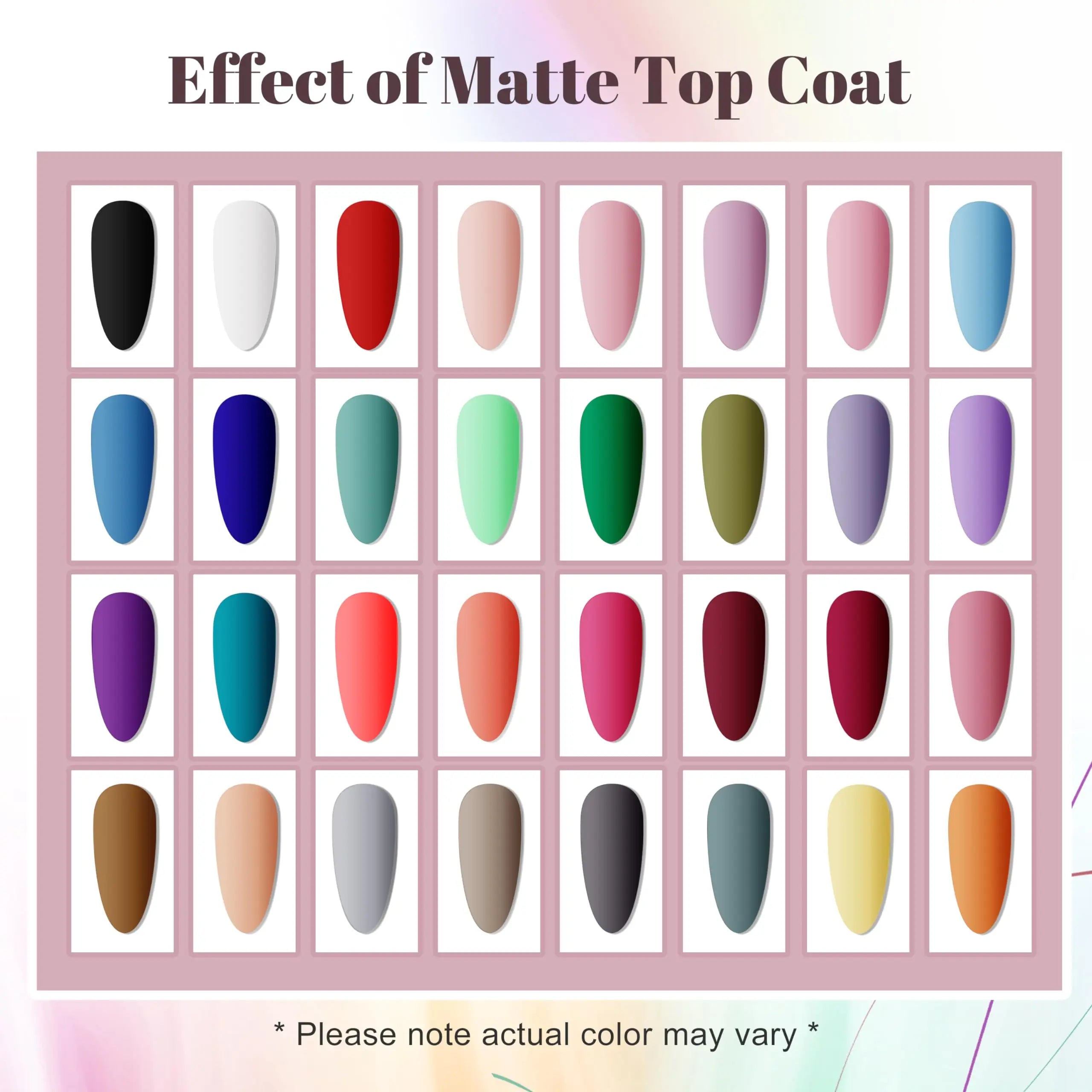 36-Piece Gel Nail Polish Set with Glossy Finish