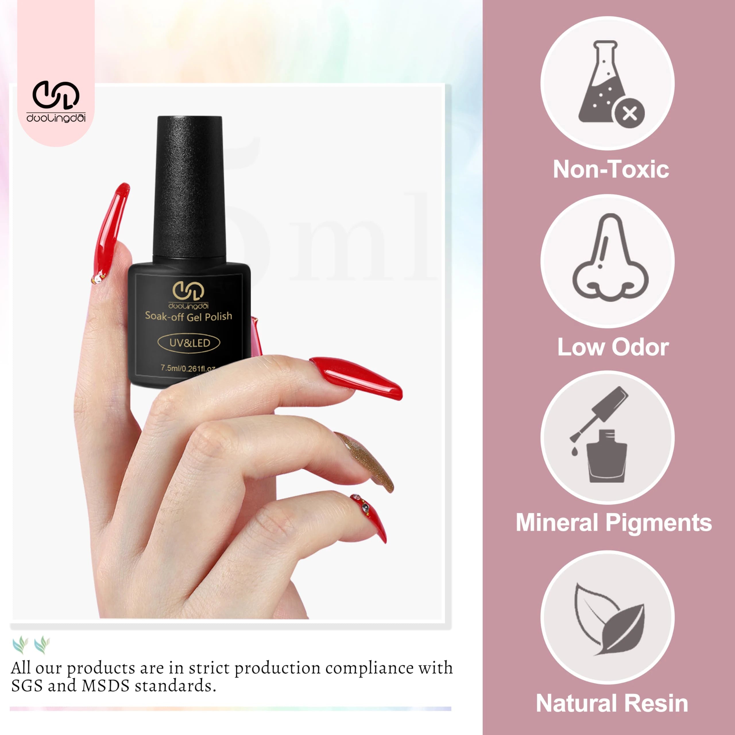 36-Piece Gel Nail Polish Set with Glossy Finish