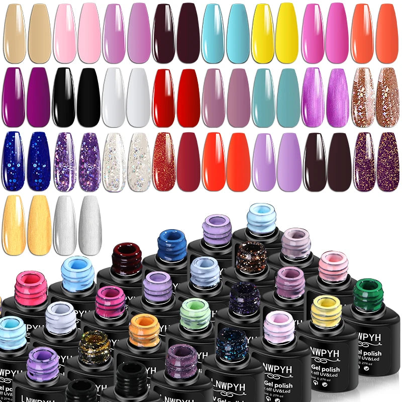 Professional 26-Color Gel Polish Salon Kit - Spring Garden Edition