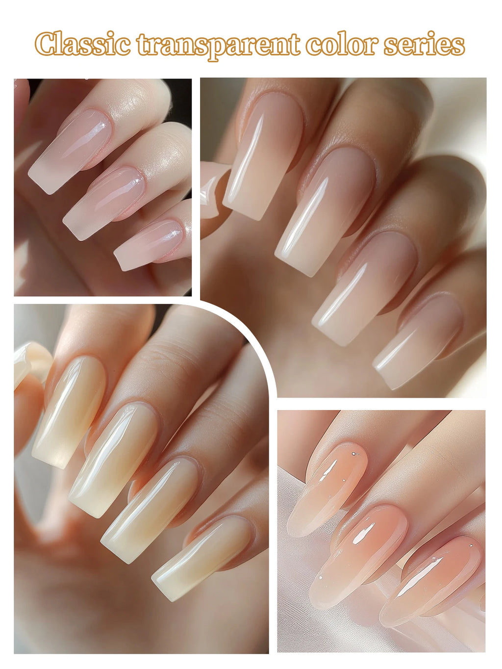 Luxe Glass-Skin Jelly Gel Collection - 24 High-Gloss Shades