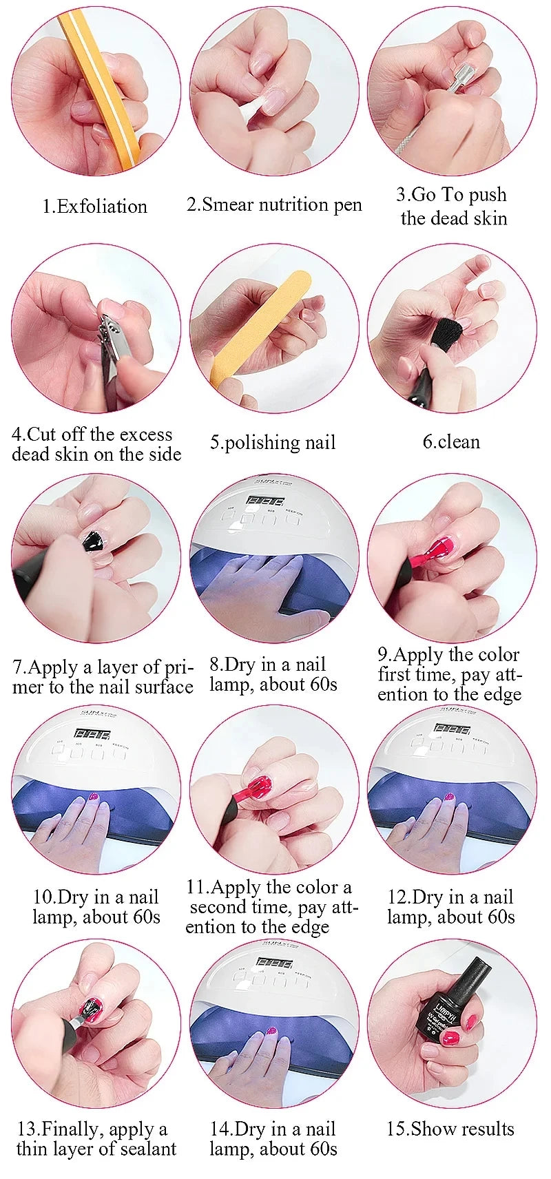 Professional 26-Color Gel Polish Salon Kit - Spring Garden Edition