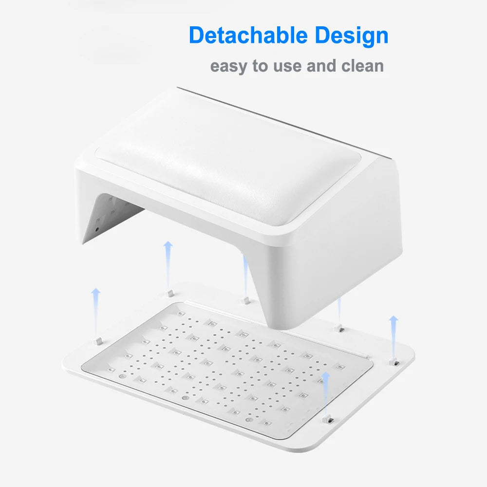 72W UV LED Nail Lamp with Ergonomic Hand Rest