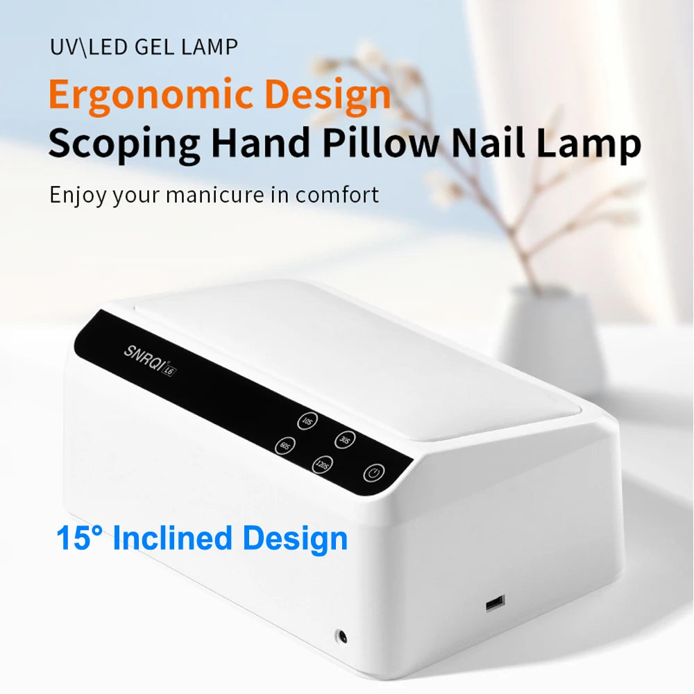 72W UV LED Nail Lamp with Ergonomic Hand Rest